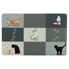 Килимок під миску для лагідної кішки TRIXIE, 44 x 28 см, сірий